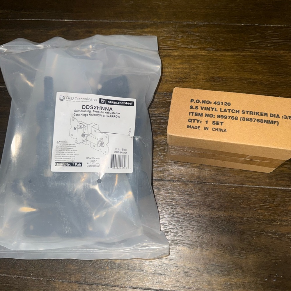 Stainless Steel Gate Hinge and Latch Set
